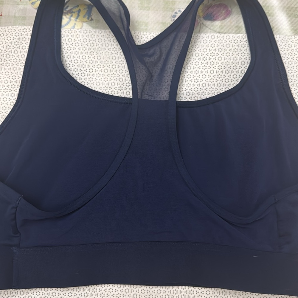 Victoria's Secret Navy Sports Bra with Silver Accents - Picture 4 of 5